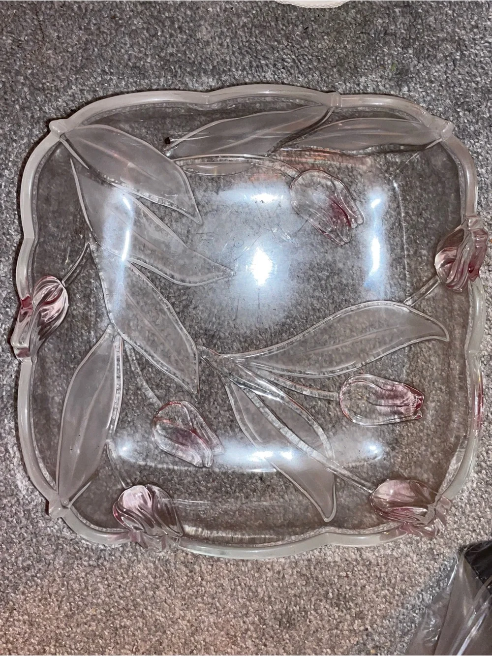 Vintage Mikasa Crystal Nadine Divided Relish Tray